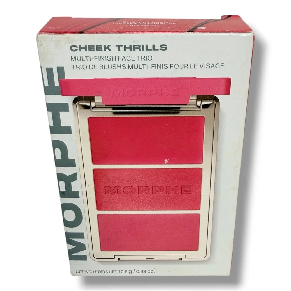 Morphe Cheek Thrills Multi-Finish Face Trio Cabana Club Watermelon Blush New